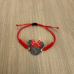 Βραχιόλι μακραμέ με την Minnie κεντημένη με χάντρες Miyuki