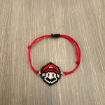 Βραχιόλι μακραμέ με τον Super Mario κεντημένο με χάντρες Miyuki