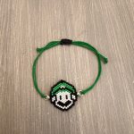 Βραχιόλι μακραμέ με τον Luigi κεντημένο με χάντρες Miyuki