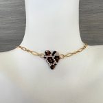 Χρυσό βραχιόλι καρδιά κεντημένη με χάντρες Miyuki