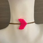 Βραχιόλι μακραμέ φούξια ουρά