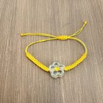 Βραχιόλι μακραμέ κίτρινο λουλούδι