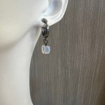 Μαύροι κρίκοι με φεγγαρόπετρα