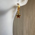 Χρυσοί κρίκοι με χρυσά αστέρια