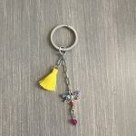 Μπρελόκ λιβελούλα με κίτρινη φούντα