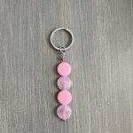 Μπρελόκ με ροζ χάντρες