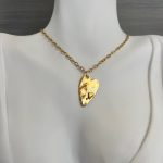 Κολιέ χρυσή καρδιά με χρυσή αλυσίδα