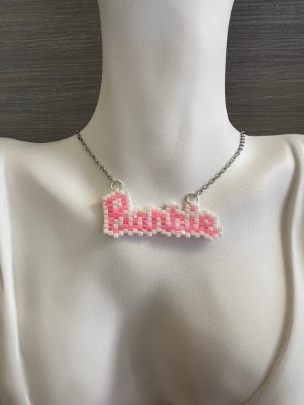 Κολιέ Barbie κεντημένο με χάντρες Miyuki