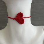 Βραχιόλι κόκκινη καρδιά μακραμέ