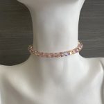 Βραχιόλι με ροζ πέτρες Swarovski