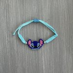 Βραχιόλι μακραμέ Stitch κεντημένο με χάντρες Miyuki