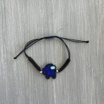 Βραχιόλι μακραμέ Among us μπλε κεντημένο με χάντρες Miyuki