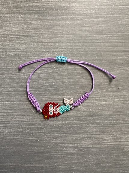 Βραχιόλι μακραμέ Ariel μικρή γοργόνα κεντημένο με χάντρες Miyuki