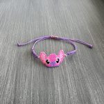 Βραχιόλι μακραμέ Angel από τον Stitch κεντημένη με χάντρες Miyuki