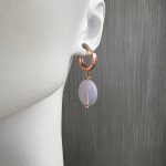 Ροζ κρίκοι με φεγγαρόπετρες