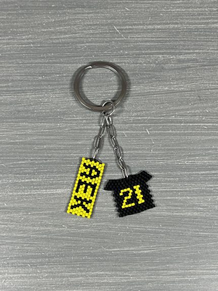 Μπρελόκ ΑΕΚ κεντημένο με χάντρες Miyuki