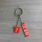 Μπρελόκ Ολυμπιακός κεντημένο με χάντρες Miyuki