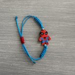 Βραχιόλι μακραμέ Spiderman κεντημένο με χάντρες Miyuki
