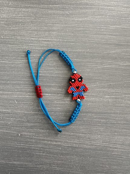 Βραχιόλι μακραμέ Spiderman κεντημένο με χάντρες Miyuki