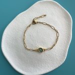 Βραχιόλι μάτι με χρυσή αλυσίδα