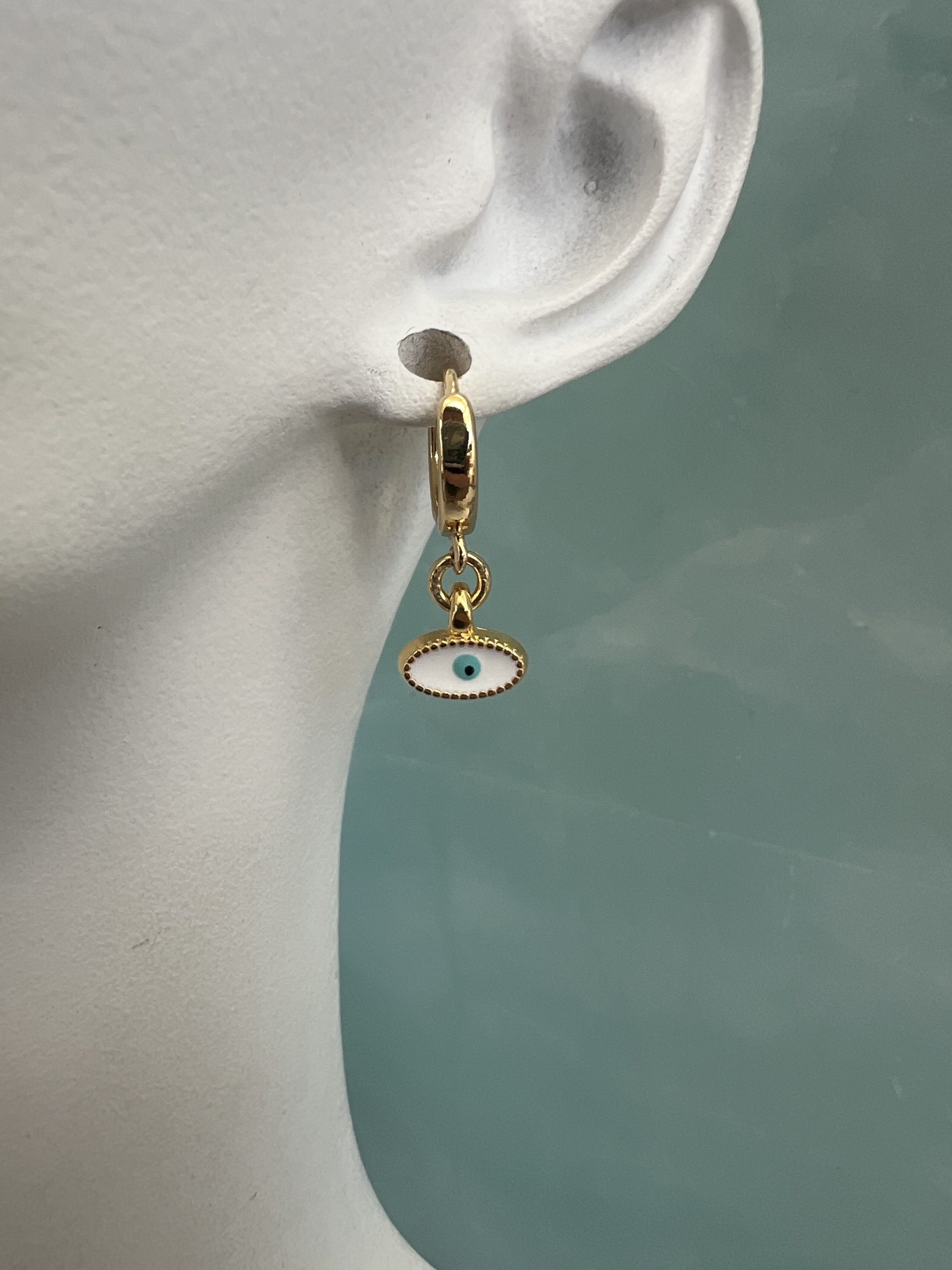 EAR97 Χρυσοί κρίκοι με μάτια - Image 1