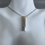 Κολιέ ασημί μπάρα με αλυσίδα