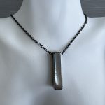 Κολιέ μαύρη μπάρα με αλυσίδα