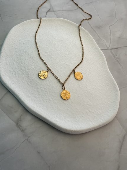 Κολιέ με κύκλους και χρυσή αλυσίδα