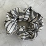 Scrunchie γκρι ζέβρα