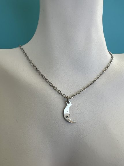 Κολιέ φεγγάρι με ασημί αλυσίδα