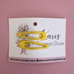 Τσιμπιδάκια για τα μαλλιά κίτρινα - 2 τμχ