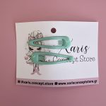 Τσιμπιδάκια για τα μαλλιά μέντα - 2 τμχ