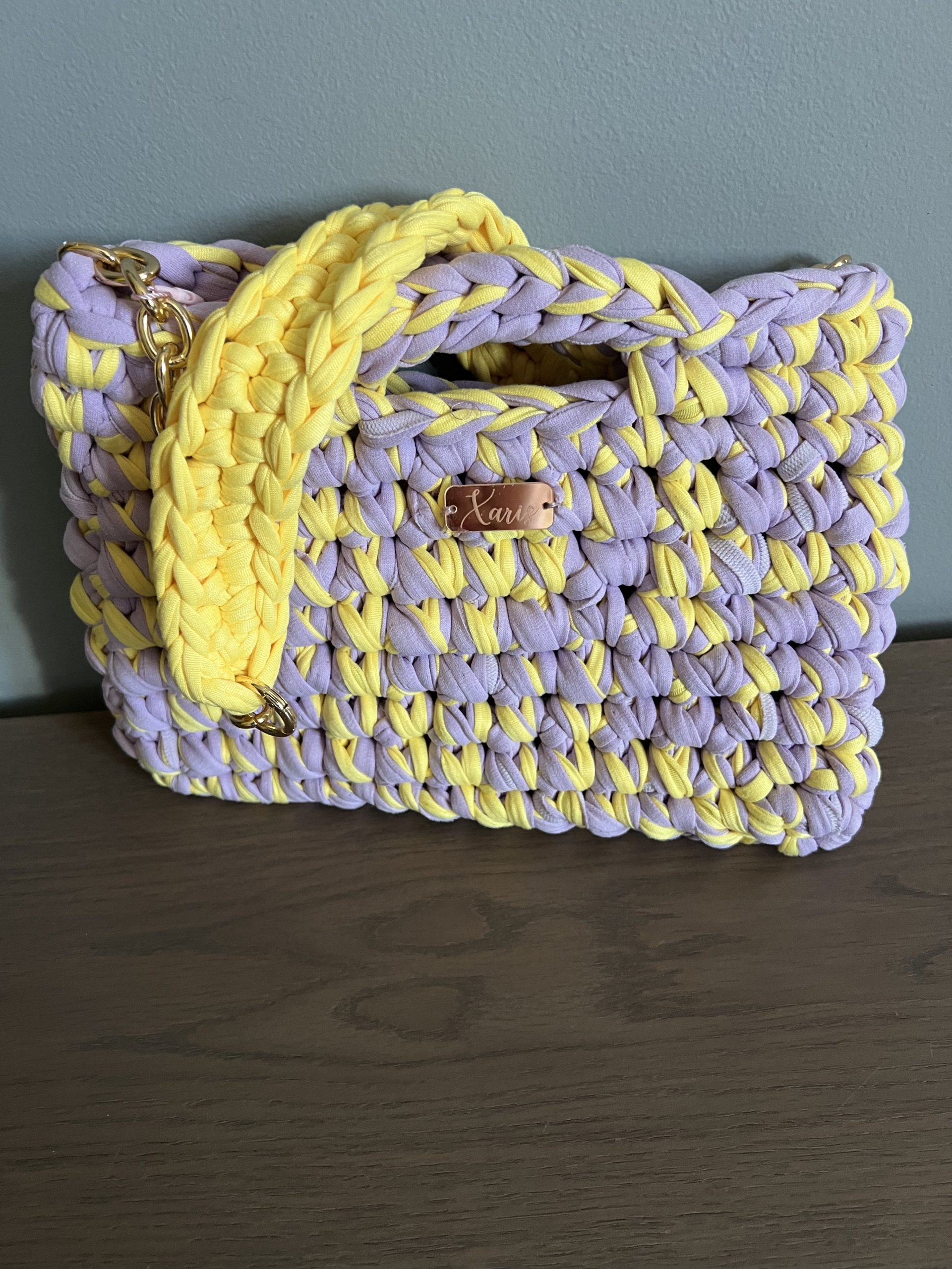 BG44D Τσάντα πλεκτή “Candy Bloom” - Image 1