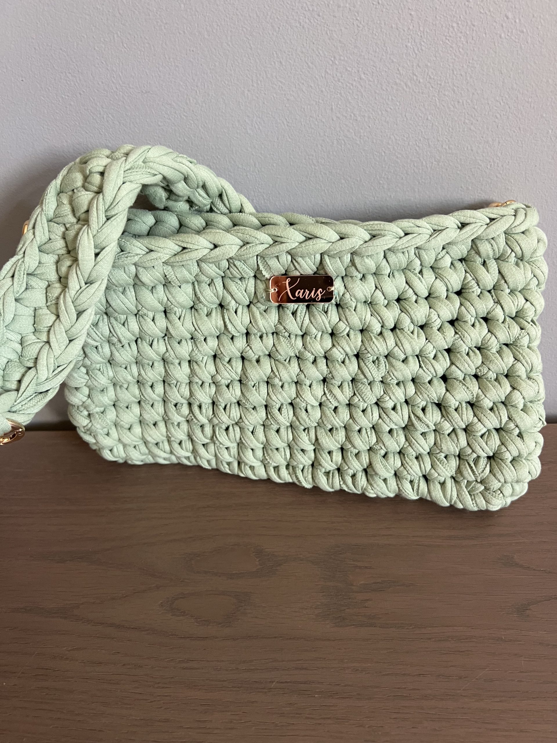 BG47D Τσάντα πλεκτή “Pistachio” - Image 1