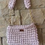 Τσάντα πλεκτή “Pink Blossom”