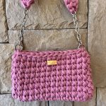 Τσάντα πλεκτή “Pink Blush”