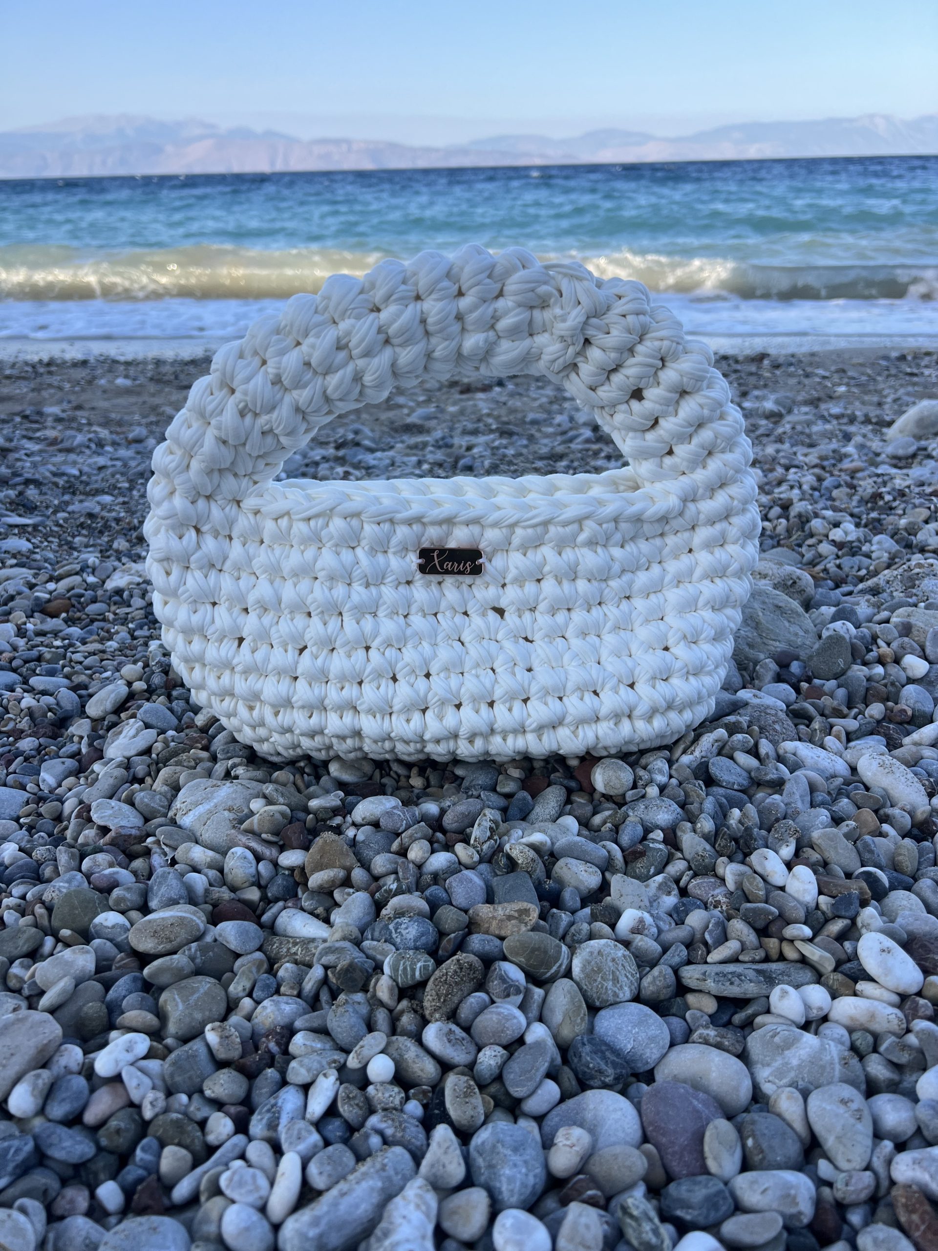 BG78 Τσάντα πλεκτή “Snow White” - Image 1