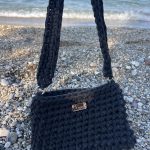 Τσάντα πλεκτή “Dark Grey”