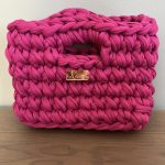 Τσάντα πλεκτή “Dark Purple”