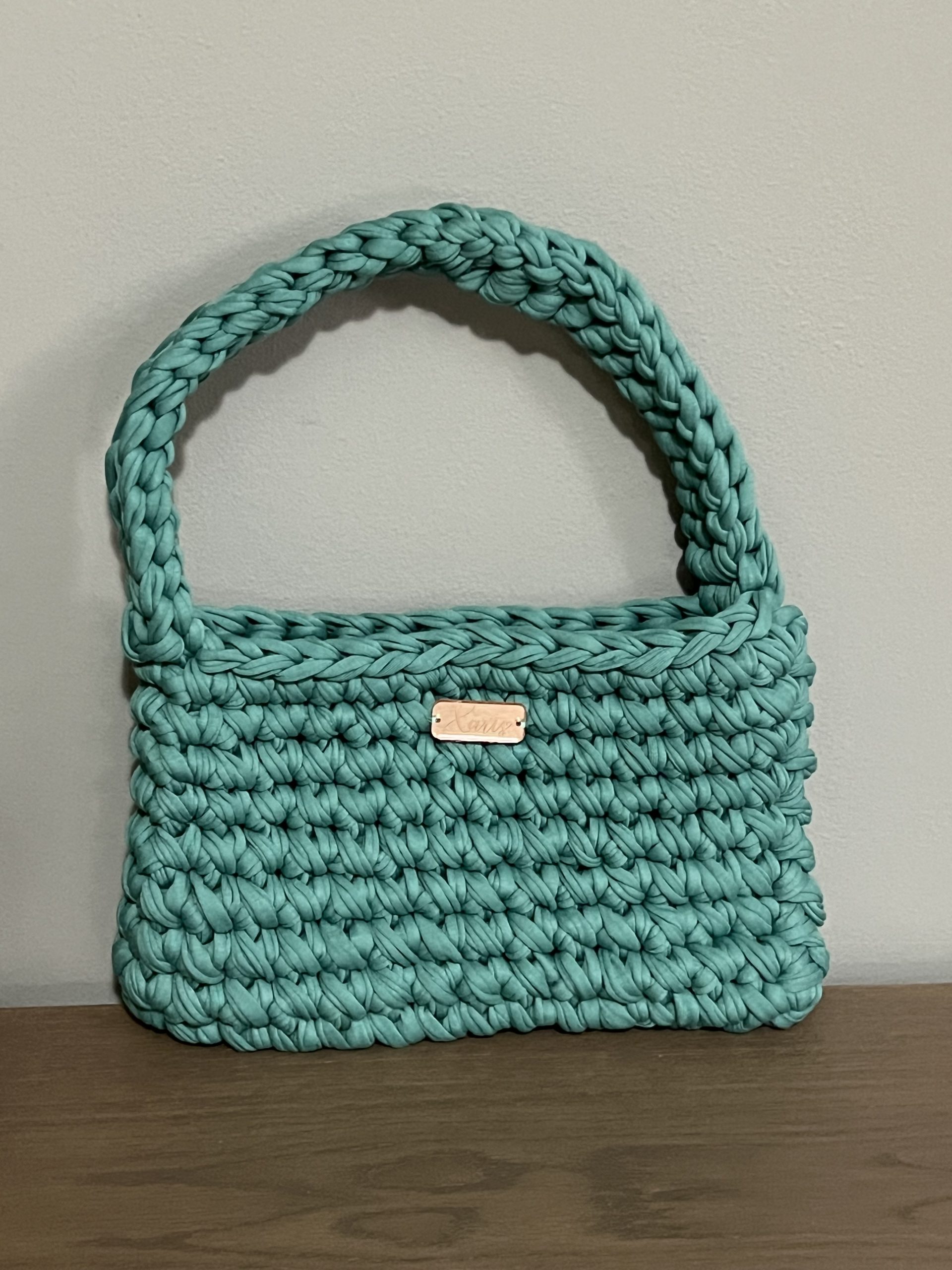 BG89 Τσάντα πλεκτή “Emerald” - Image 1