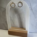 Σκουλαρίκια πολύγωνα σε χρυσό χρώμα