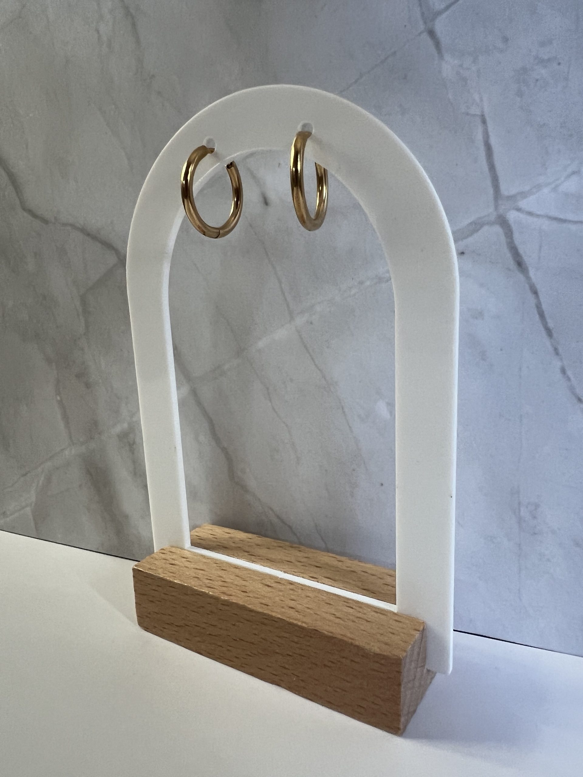 EAR125 Χρυσοί κρίκοι διάμετρος 1,5 εκ. - Image 1