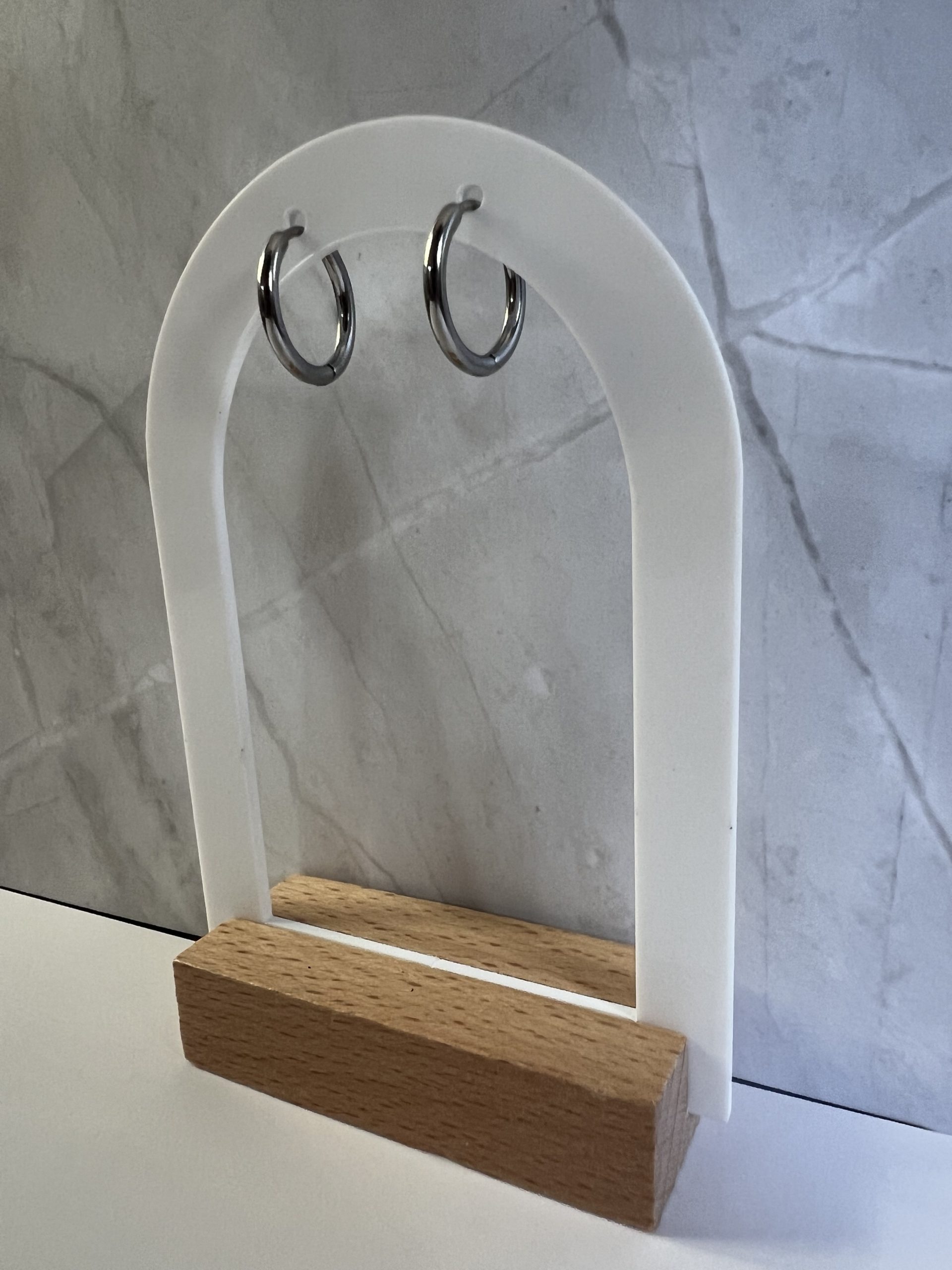 EAR126 Ασημί κρίκοι διάμετρος 1,5 εκ. - Image 1