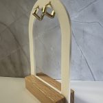 Χρυσοί κρίκοι με λευκά ζιργκόν