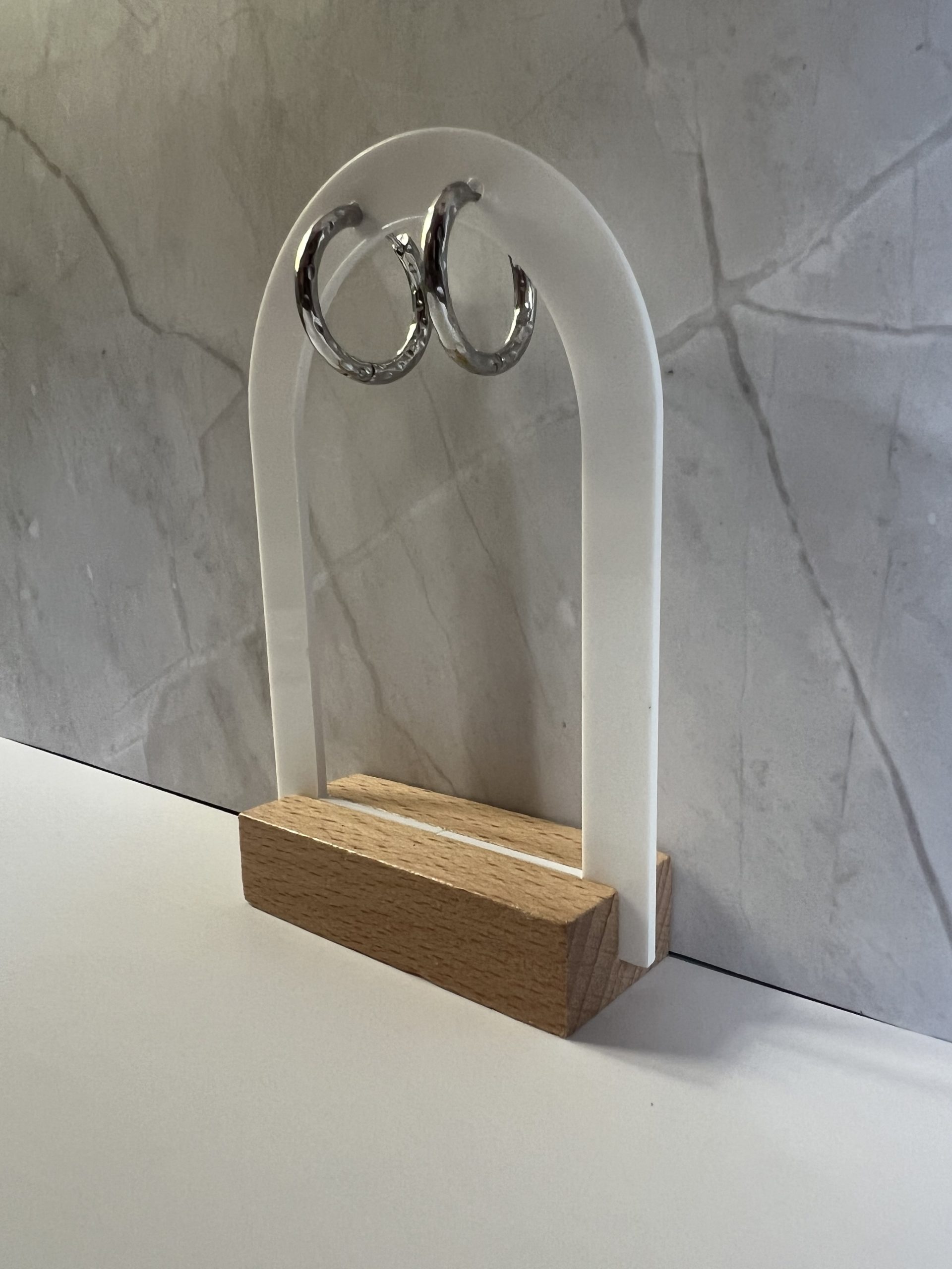 EAR135 Ασημί σφυρήλατοι κρίκοι διάμετρος 1,5 εκ. - Image 1