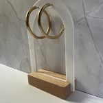 Χρυσοί σφυρήλατοι κρίκοι διάμετρος 3εκ.