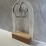 Ασημί σφυρήλατοι κρίκοι διάμετρος 3εκ.