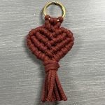 Μπρελόκ ταμπά καρδιά μακραμέ