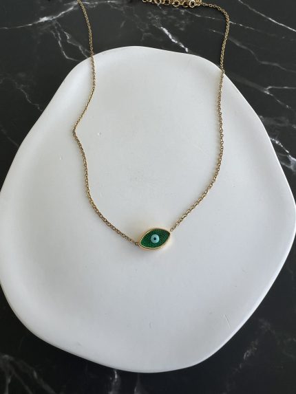 Κολιέ μάτι με χρυσή αλυσίδα