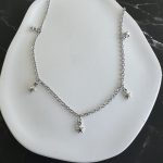 Κολιέ με 5 αστέρια και ασημί αλυσίδα